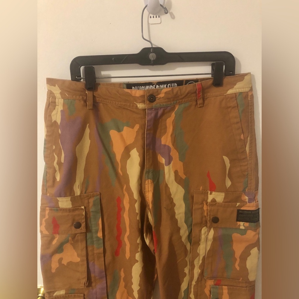 BBC Billionaire Boys Club Lion Camo Cargo Pants Unisex Baggy Wide Leg sze 34 - Picture 7 of 8